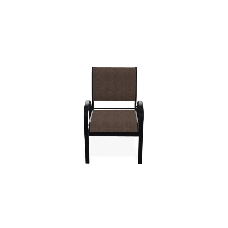 Chaise de patio empilable Hiraku, Moka Sunbrella®, Noir texturé