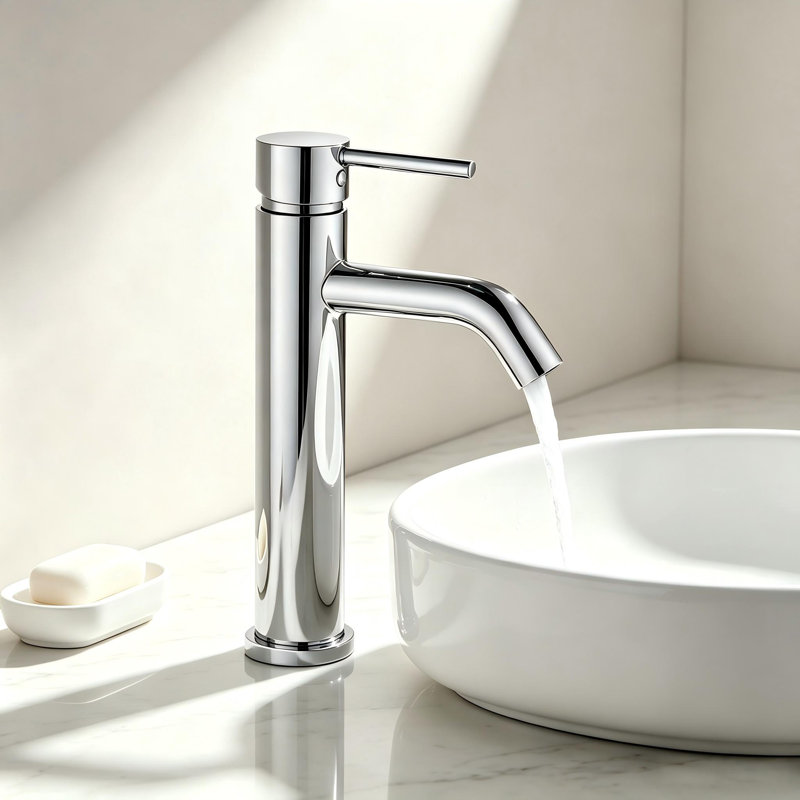 Single Hole Single Handle Bathroom Vessel Sink Faucet, Chrome