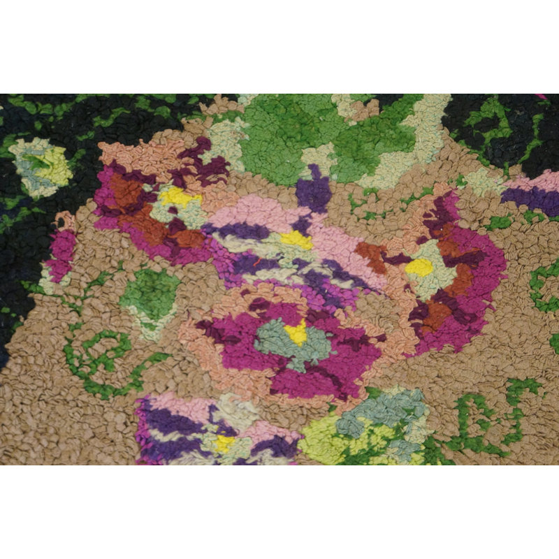 Antique American Hooked Rug America 1940s
