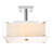 3 Light 14in Chrome Square Chandelier with Frosted Glass Shade for Modern Dining Room, Living Rooms, or Entryway Lighting