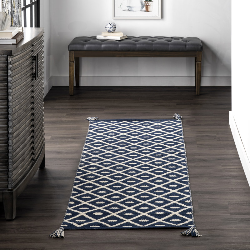 Lauber Cotton Geometric Indoor Rug, Rectangle 4' x 6'