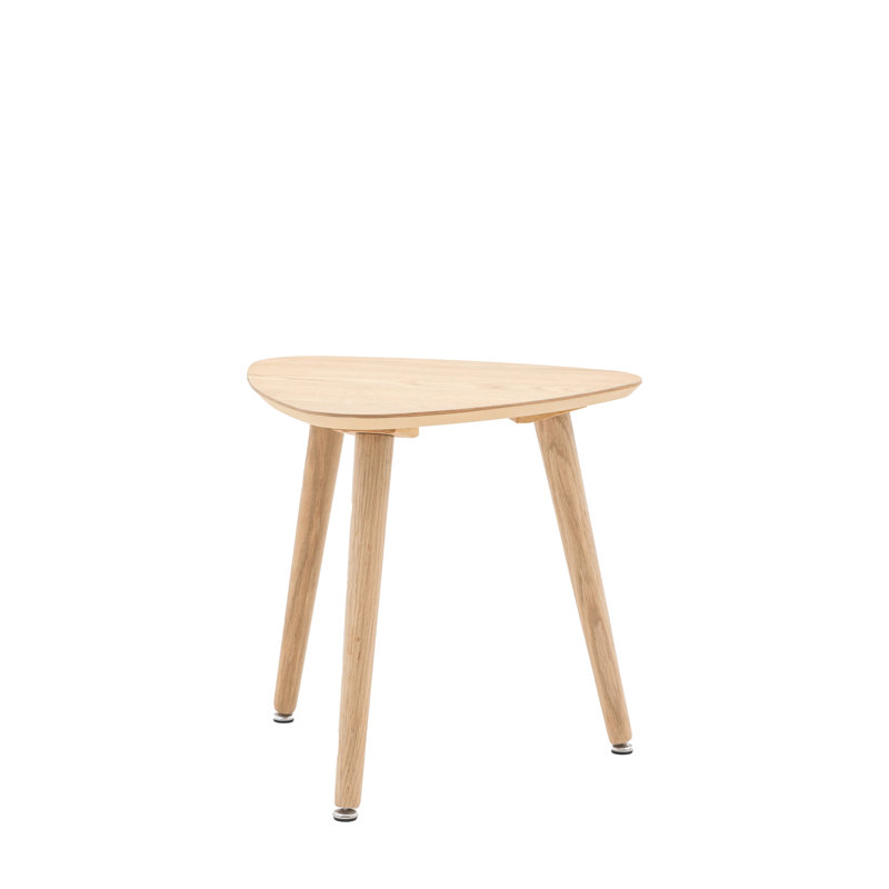 Hatfield Oak Side Table Smoked 430x430x450mm, Natural