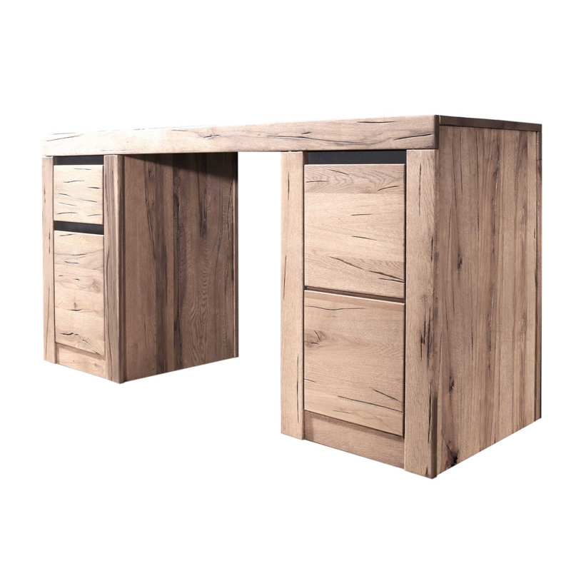 Montreux Solid Wood Writing Desk, Bianco