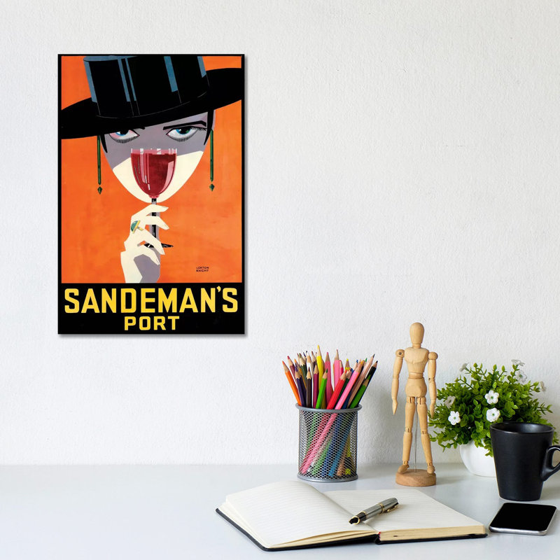 Sandeman's Port - Wrapped Canvas Print, 20.32 cm H x 30.48 cm W