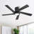 5 Solid Wood Blades Indoor Ceiling Fan With Light Kit And Remote Quiet DC Motor-458786187-437134177