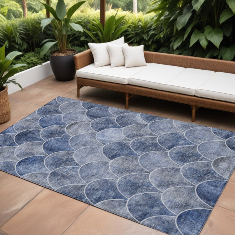 9' X 12' Grey Abstract Washable Indoor Outdoor Area Rug
