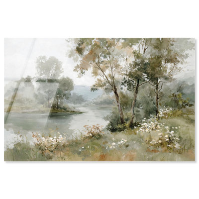 «Silent Pond's Mirror III», reproduction murale imprimée sur toile par Art Remedy, prête à être suspendue, 15 x 10