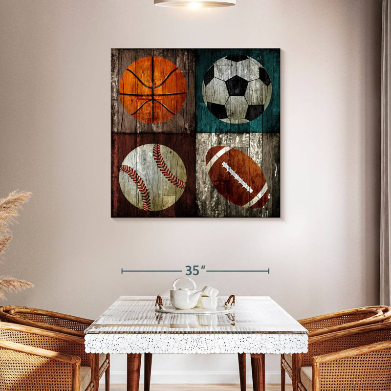 Sports de balle en bois Sireci, H 39 po x l 39 po