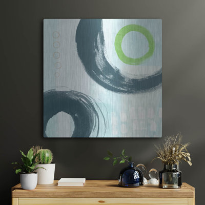 «Blue Circles III» par Linda Woods