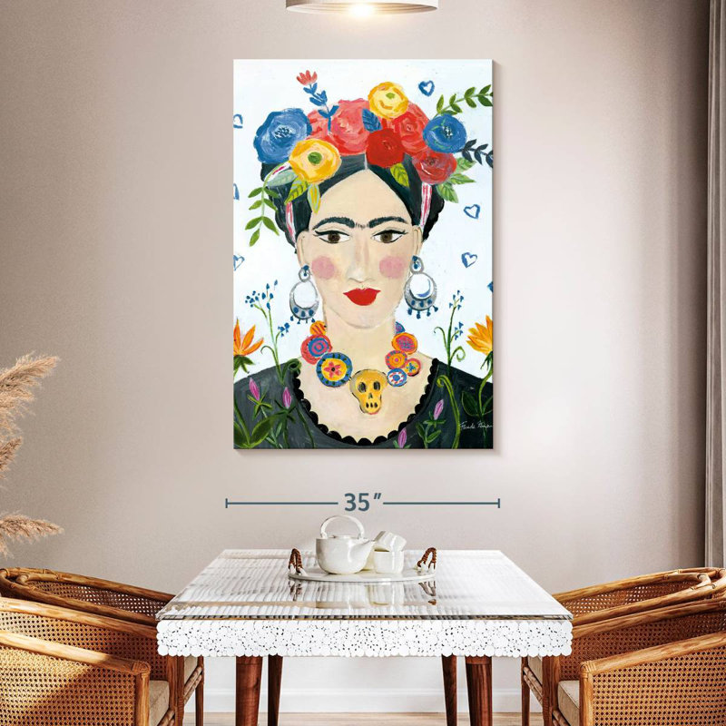 Leisha Hommage à Frida II lumineux, H 51 po x l 34 po