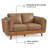 Verona Leather Couch, Leather Loveseat Sofa for Living Room, Leather Office Couch, Solid Wood Accent-402638522