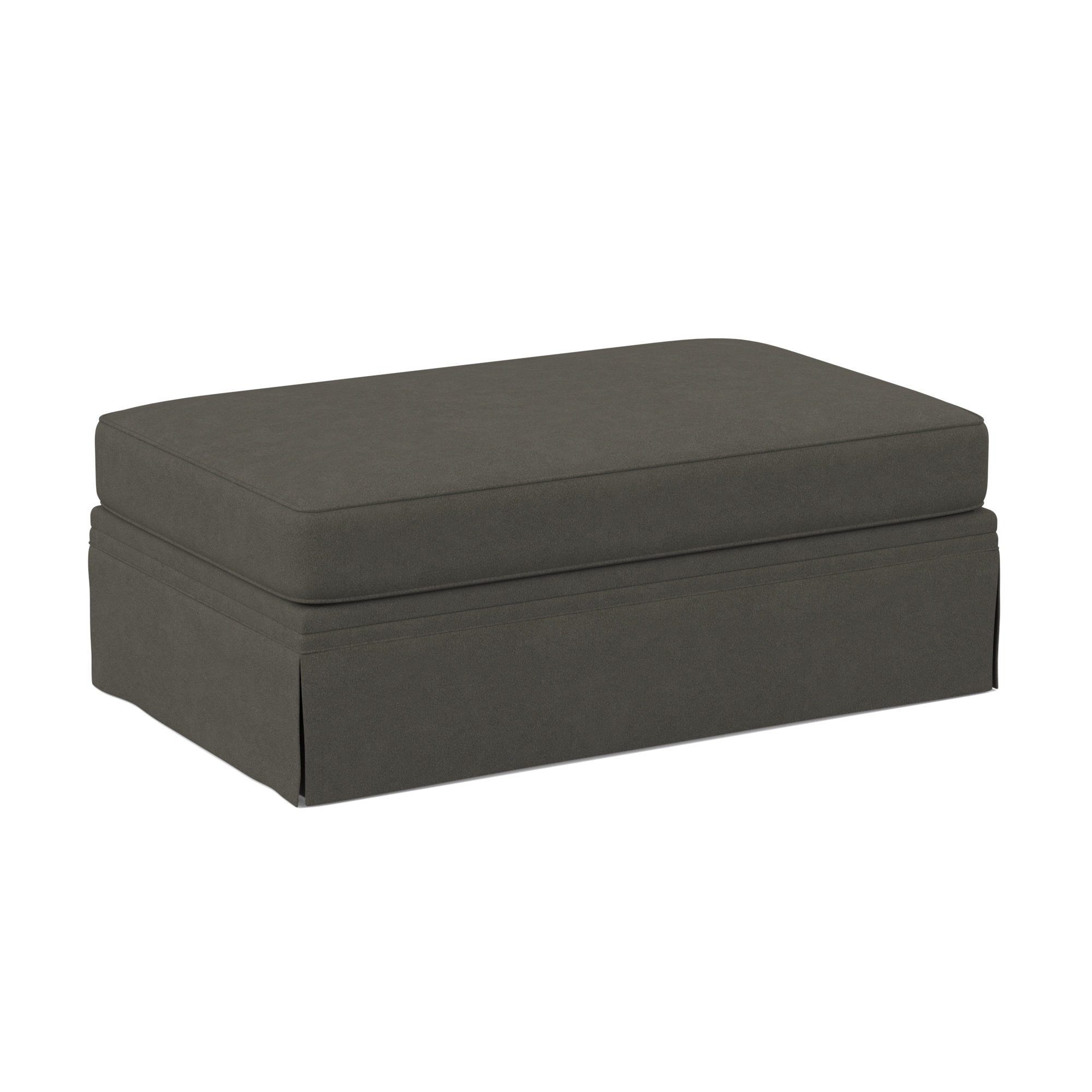 Shelby Upholstered Storage Ottoman, Bella Otter Performance Velvet