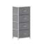 Melisaa 4 Drawer Vertical Storage Dresser with Cast Iron Frame, Wood Top and Fabric Drawers-264313263