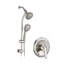 Pomme de douche à pluie coulissante en acier inoxydable sans perçage à 7 réglages, système de spa à double pomme de douche (valve brute incluse)-129237738