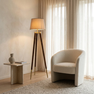 Lampe sur pied à abat-jour tambour Verve