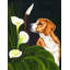 Drapeau de jardin 2 côtés beagle lillies-1258931037