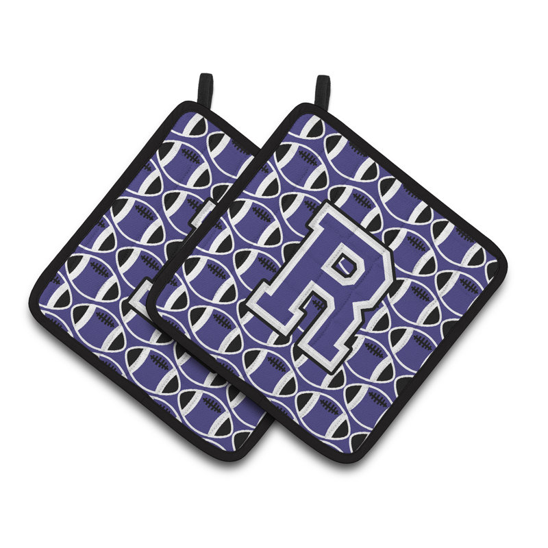 Poignée de football, R, Violet / Blanc
