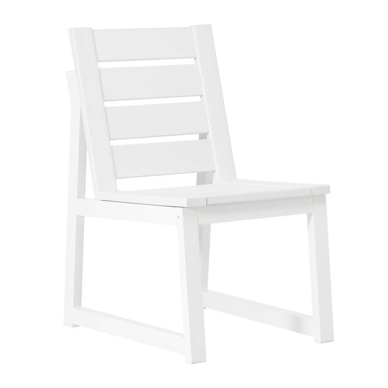 Outdoor Dining Side Chair, White