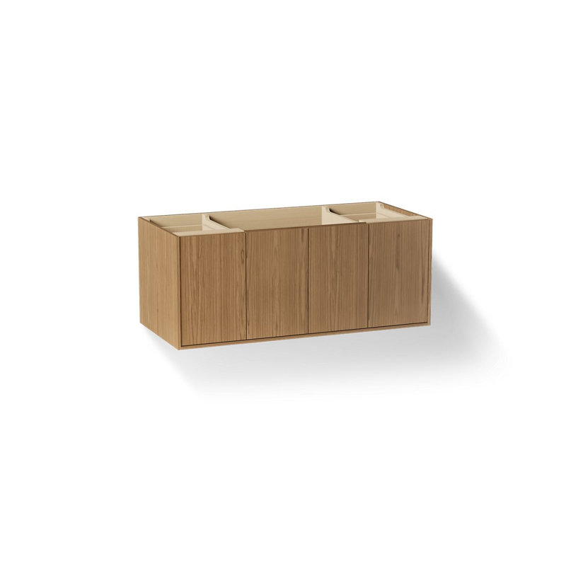 Base de meuble-lavabo mural simple 48 po Jute, Noyer lin
