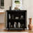 29.84" Black Bohemian Carved Storage Cabinet-561736872