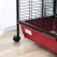 Cage à furet de 41,5 po avec rampe d'alimentation, rampe, plateforme, roulettes pour lapin 41 po