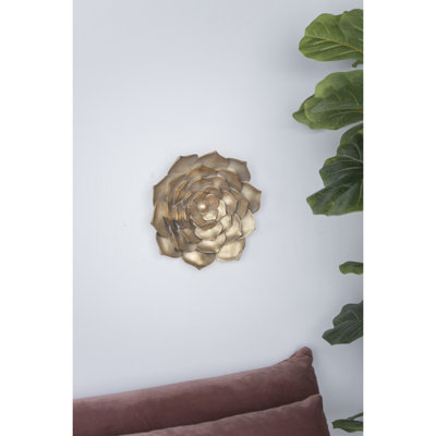Plaque murale succulente D10x1,4 "