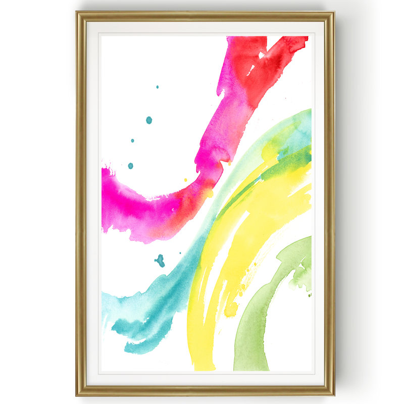 " Saturated Splash I ", 18.5" H x 24.5" W x 1.5" D, Gold