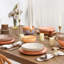 Service de table 24 pièces en céramique (assiettes et bols) pour 6 personnes, résistant aux égratignures, idéal pour les fêtes, compatible avec le lave-vaisselle et le micro-ondes, Maillard