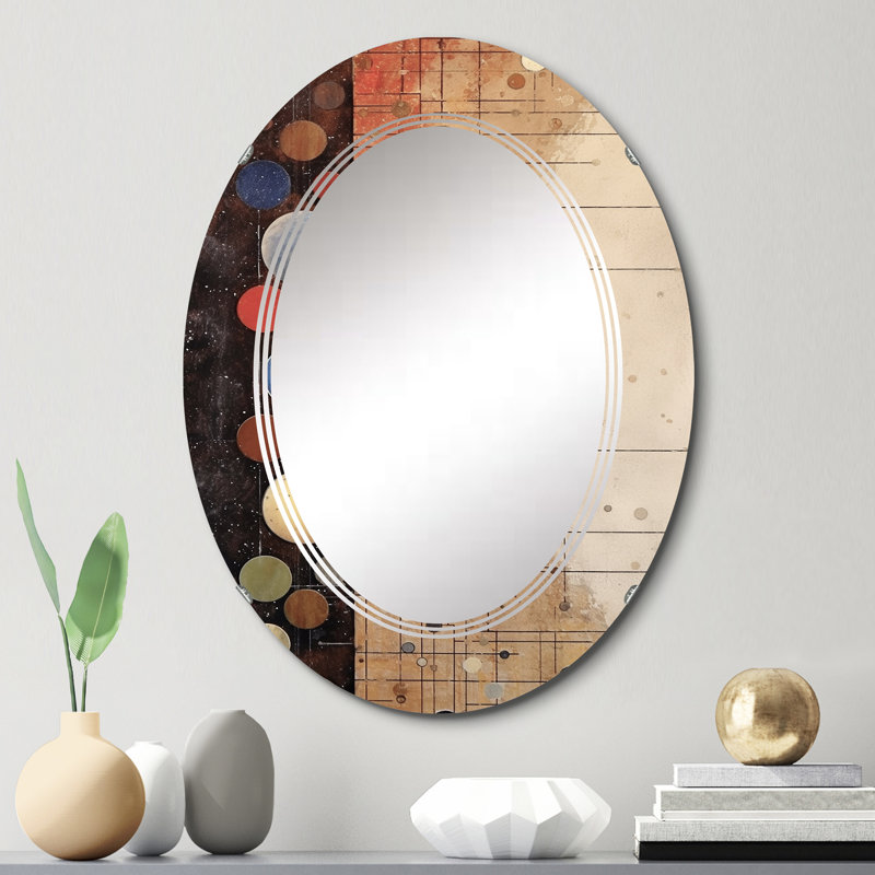 Hinz - Miroir mural moderne ovale, 30 po x 20 po