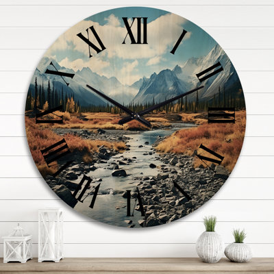 Grande horloge murale Canada Yukon Wilderness III - Paysages