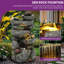 31.5"H 4-Tier Cascading Rock Water Fountain Outdoor Garden Waterfall with Lights
