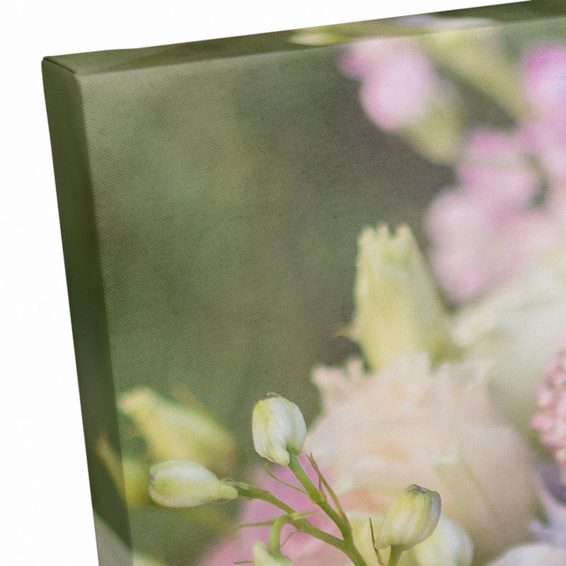 Pastel Hydrangea Bouquet - Wrapped Canvas Photograph