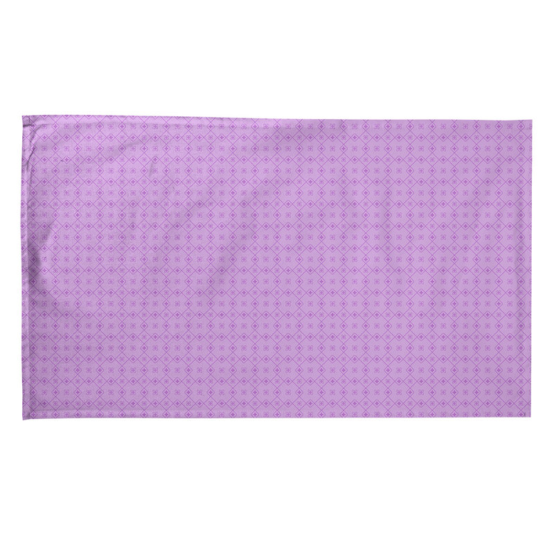Serviette de thé à motif napperon monochrome, Sergé de coton, Lavande