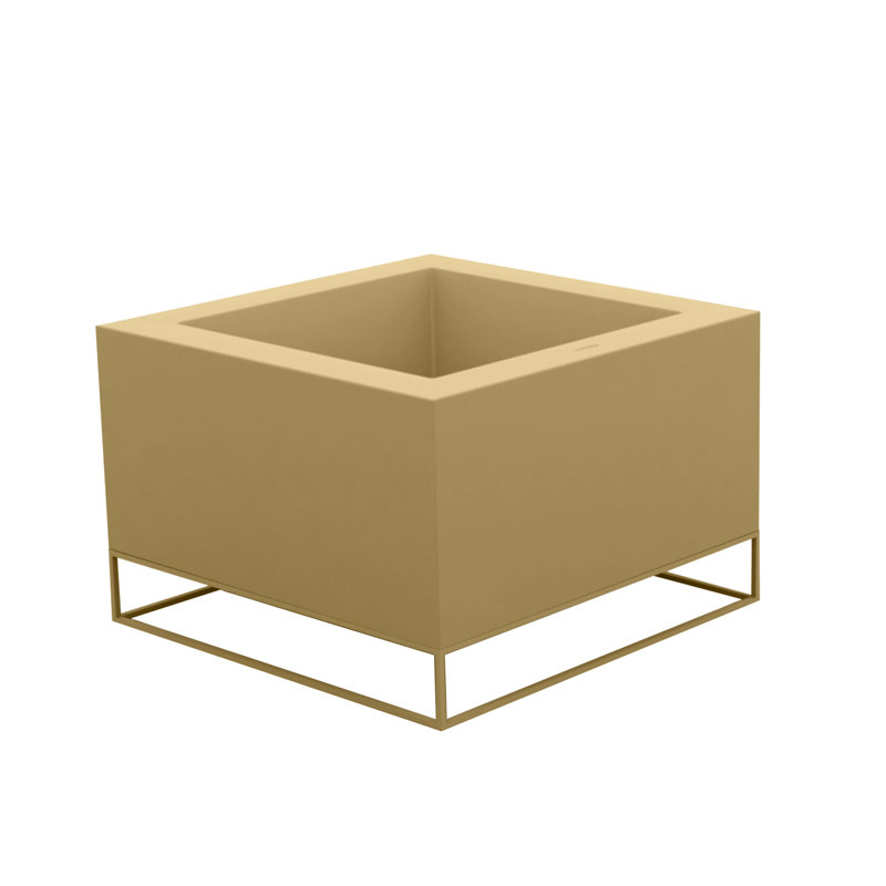 Vela High Resin Pot Planter, 15.75" H x 23.5" W x 23.5" D, White