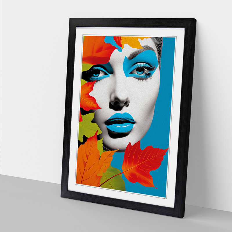 Ivy Leaf Pop - Framed Print, 34cm H x 25cm W x 2cm D, Black Framed
