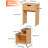 Nightstand With Drawers Wooden Bedside Table With Rolling Open Storage Shelf Lockable Wheels Vintage Nightstands Side Accent Small End Table