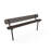 COATEDOUTDOORFURNITURE Bench, Red, Punched, 8Ft, with Back, Inground-1788759393-1638817853