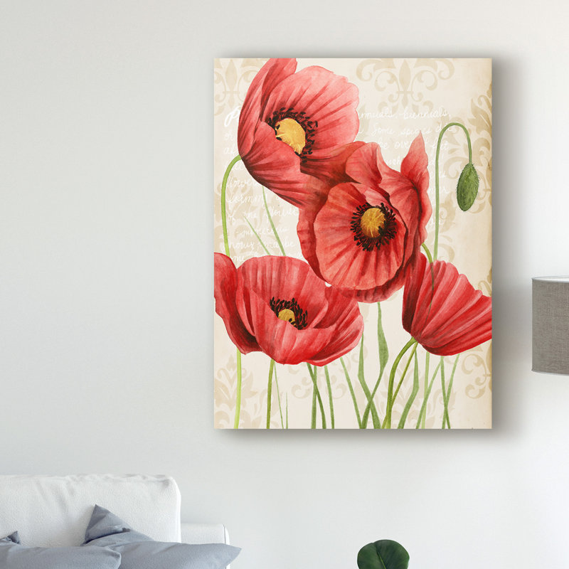 «Poised Poppy II» par Grace Popp - impression sur toile, H 24 po x l 18 po x P 2 po