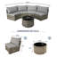 Canapé modulaire demi-lune pour l'extérieur