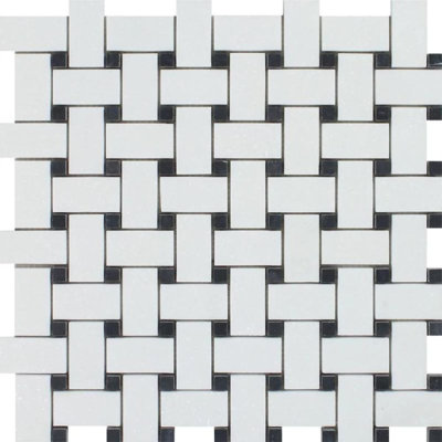 Carreau de mosaïque mural en marbre tressé