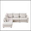 Canapé Canapé convertible en L en forme de L avec pieds en plastique avec 5 coussins et 4 coussins lombaires-1337800857