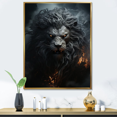 «Lions Nocturnal Watch I», reproduction sur toile