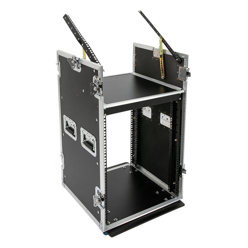 Support réseau et stéréo 14U avec 4 roues (support pour sonorisation)