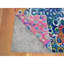 Tapis décoratif noué à la main New Age Ivoire/bleu/rose de conception unique 11 pi 10 po x 15 pi