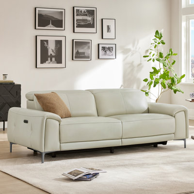 Canapé inclinable électrique en cuir 89 po