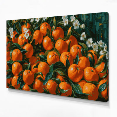 Fruit, mandarine, art mural sur toile