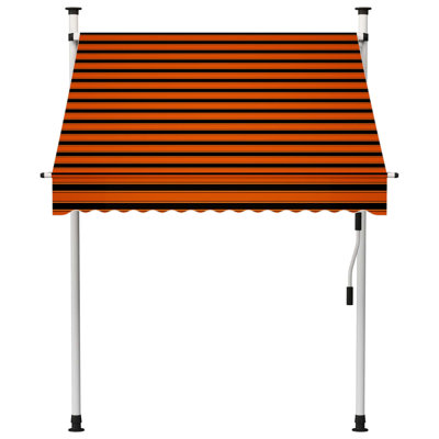Dakota Fields 1.5cm W x 1.2cm D Fabric Orange/Brown Cover Retractable Patio Awning