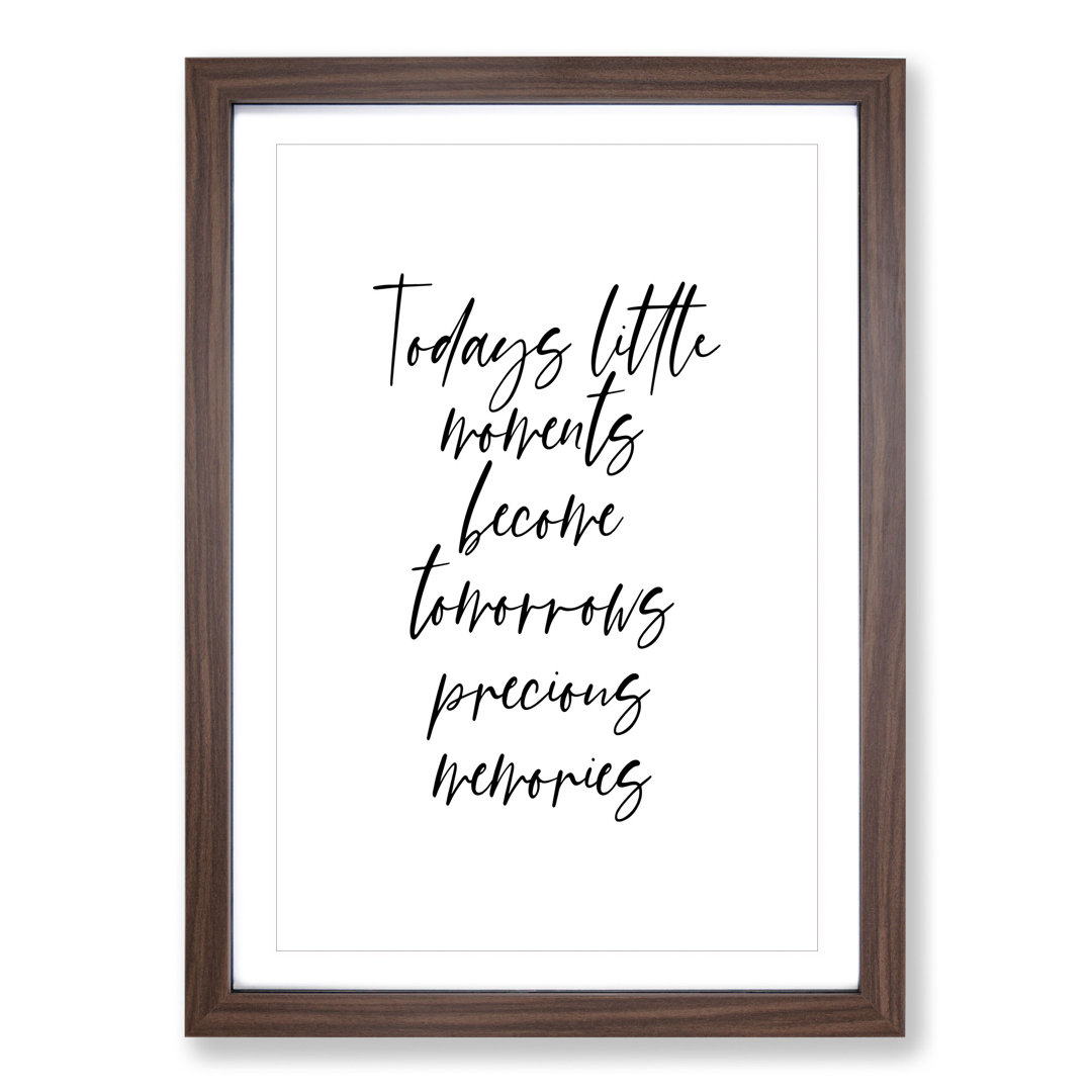 Todays Little Moments - Picture Frame Typography