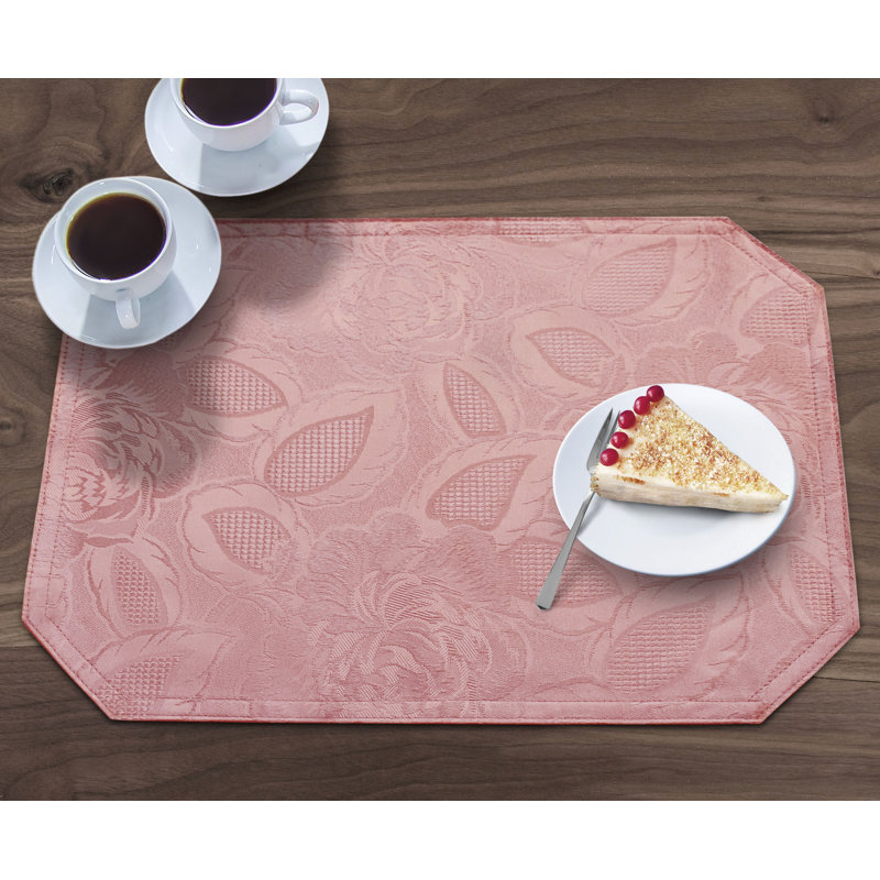 Oley Luxury Rose Damask Table Range, 2cm W x 180cm L, Dusky Pink