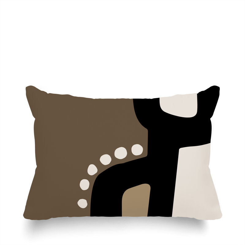 Coussin lombaire réversible intérieur / extérieur Sofi Minimalist, H 14 po x l 20 po, Beige